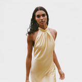 Gala - Abito in satin con scollo all'americana
