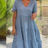 Ella - Vestito estivo rilassante con scollatura a V