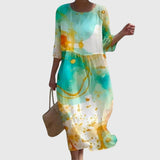 Hayley | Elegante Abito Maxi a Fiori