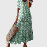 Amalia | Vintage Boho Maxi Abito Estivo
