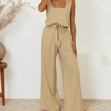 Alva - Top Minimalista e Pantaloni a Gamba Larga