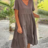 Ella - Vestito estivo rilassante con scollatura a V