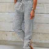 Aamu - Pantaloni a Righe Comodi
