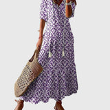 Amalia | Vintage Boho Maxi Abito Estivo