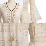 Amary - Boho Felpa con Cappuccio Lunga