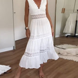 Circe - Abito in pizzo con scollatura a V