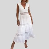 Circe - Abito in pizzo con scollatura a V