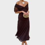 Luana - Elegante abito con scollatura a V