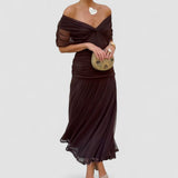 Luana - Elegante abito con scollatura a V