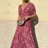 Luana - Elegante abito con scollatura a V