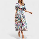 Clara - Elegante Vestito Midi a Fiori