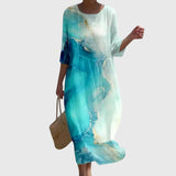 Hayley | Elegante Abito Maxi a Fiori