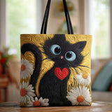 Borsa Jaana “Con un cuore nero e margherite”