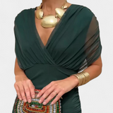 Luana - Elegante abito con scollatura a V